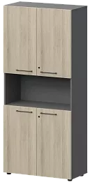 Офисный шкаф высокий полузакрытый