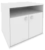 Офисная тумба для оргтехники, с нишей и распашными дверцами